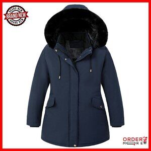 Plus Size Puffer Down Coat Windproof Waterproof Insulated Winter Travel